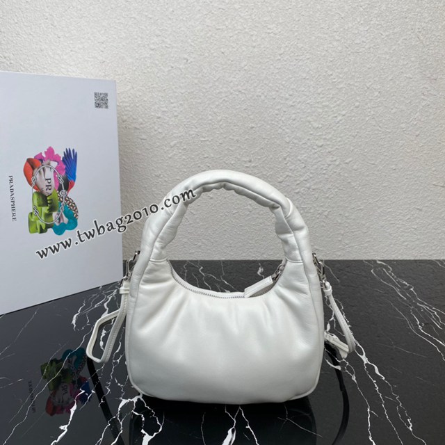 Prada專櫃新款小羊皮Hobo手袋 1BA384 普拉達迷你肩背包 csp1689